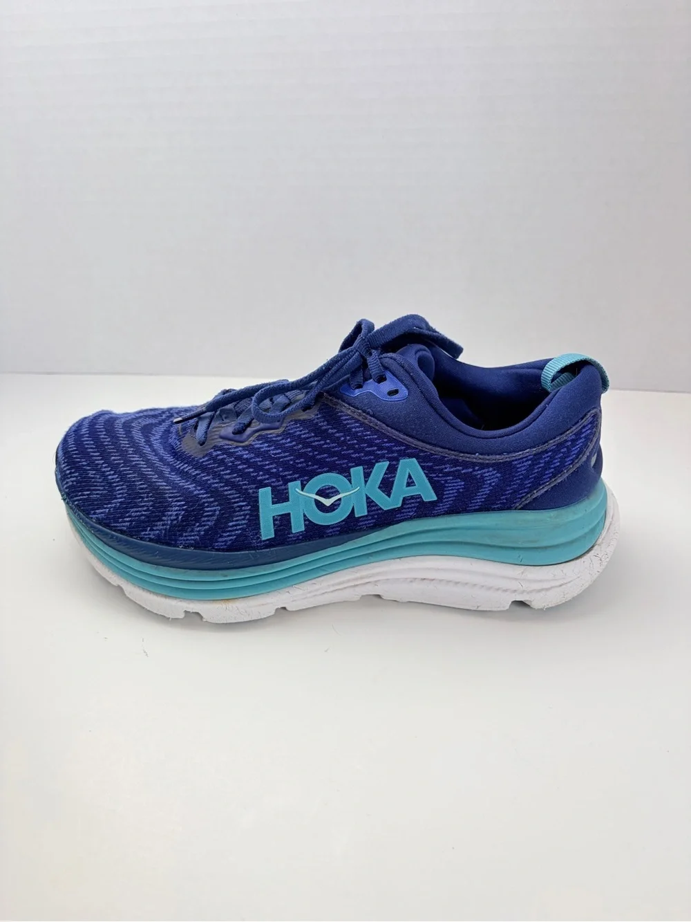 Hoka Cushioned Running Shoes Gaviota 5 Stability Sneakers Blue Teal Size 7.5